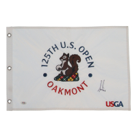 Sam Burns Signed 2025 "125th U.S. Open Oakmont" Golf Pin Flag (PSA) at PristineAuction.com