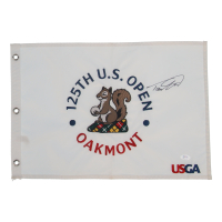 Tommy Fleetwood Signed 2025 "125th U.S. Open Oakmont" Golf Pin Flag (PSA) at PristineAuction.com