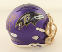 Terrell Suggs Signed Ravens Flash Alternate Speed Mini Helmet (JSA) at PristineAuction.com