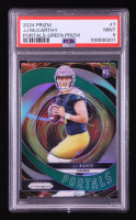 JJ McCarthy 2024 Panini Portals Green Prizm #7 RC (PSA 9) at PristineAuction.com