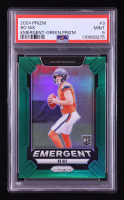Bo Nix 2024 Panini Prizm Emergent Green #3 RC (PSA 9) at PristineAuction.com
