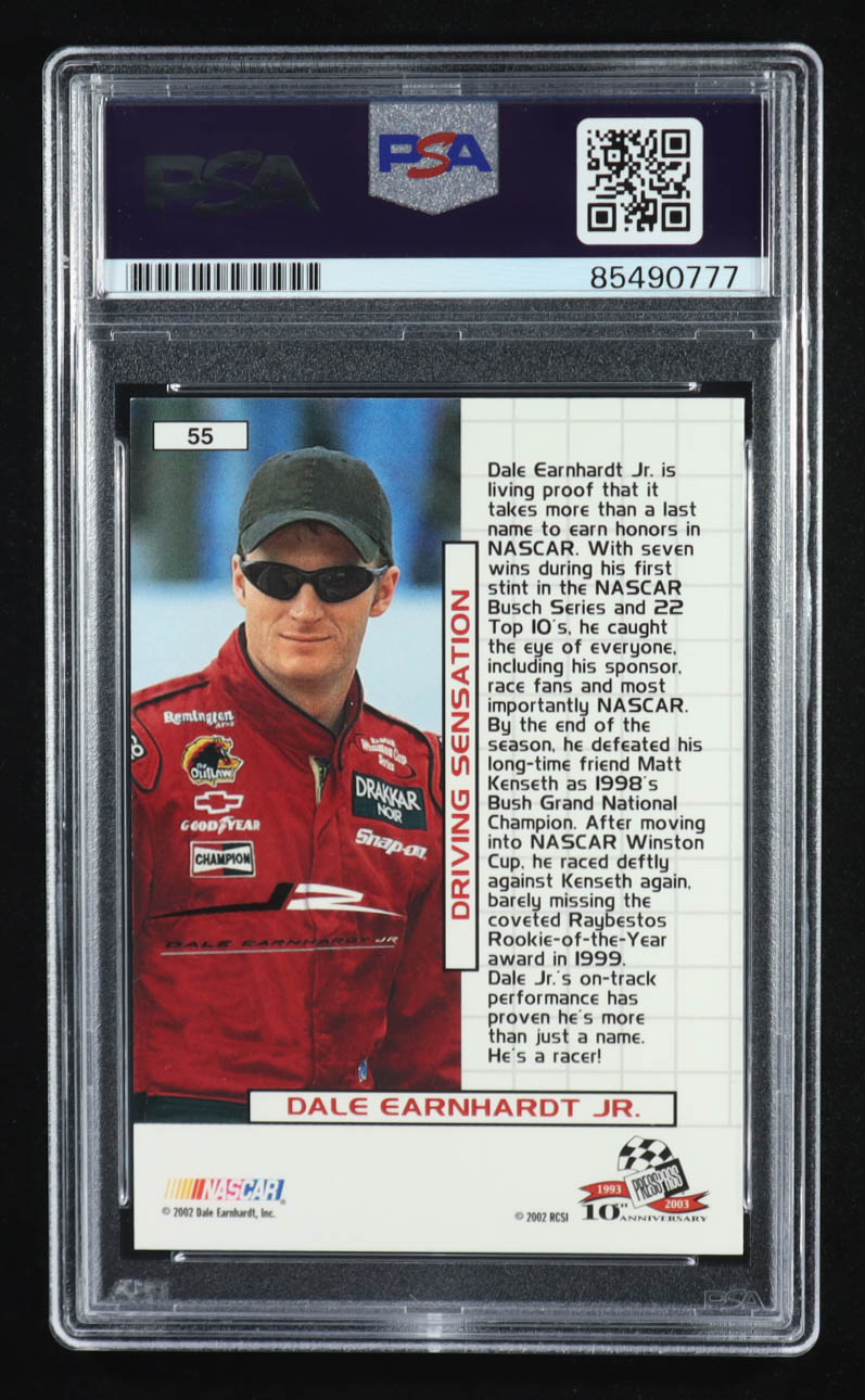Dale Earnhardt Jr. Signed 2003 Press Pass #55 DS (PSA) at PristineAuction.com Dale Earnhardt Jr. Signed 2003 Press Pass #55 DS (PSA) at PristineAuction.com