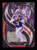 JJ McCarthy 2024 Select Prizm Black and Red Shock #134 RC at PristineAuction.com