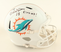 DeVon Achane Signed Dolphins Full-Size Speed Helmet Inscribed "Finns Up!" (Beckett) at PristineAuction.com