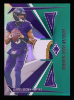 Lamar Jackson 2024 Panini Phoenix Franchise Future Materials Green #20 #24/25 at PristineAuction.com