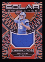 Jared Goff 2024 Panini Obsidian Solar Swatches #17 at PristineAuction.com