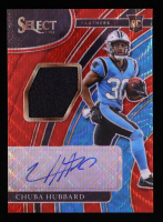 Chuba Hubbard 2021 Select Rookie Signature Memorabilia Red Wave Prizm #37 RC at PristineAuction.com