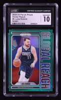 Luka Doncic 2024-25 Panini Prizm Global Reach Green #8 (CGC 10) at PristineAuction.com