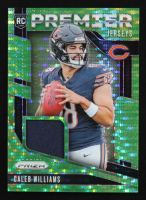 Caleb Williams 2024 Panini Prizm Premier Jerseys Neon Green Pulsar #1 RC at PristineAuction.com