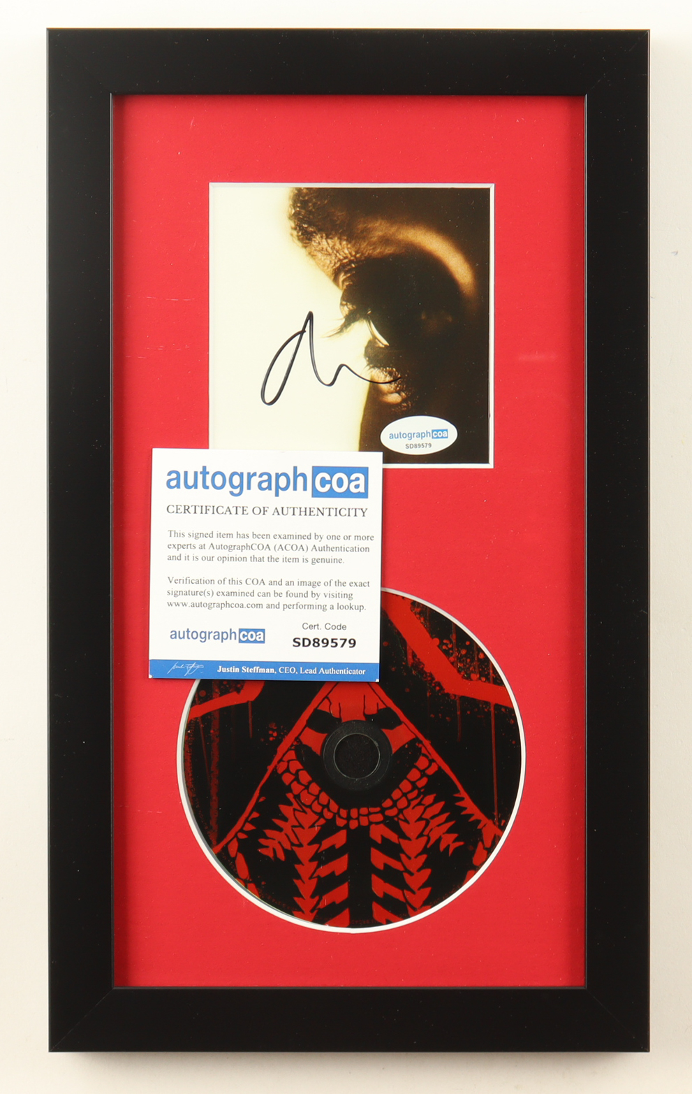 The Weeknd Signed Custom Framed "Hurry Up Tomorrow" CD Album Insert Display With Disc (ACOA) at PristineAuction.com The Weeknd Signed Custom Framed "Hurry Up Tomorrow" CD Album Insert Display With Disc (ACOA) at PristineAuction.com
