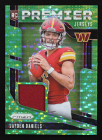 Jayden Daniels 2024 Panini Prizm Premier Jerseys Neon Green Pulsar #2 RC at PristineAuction.com