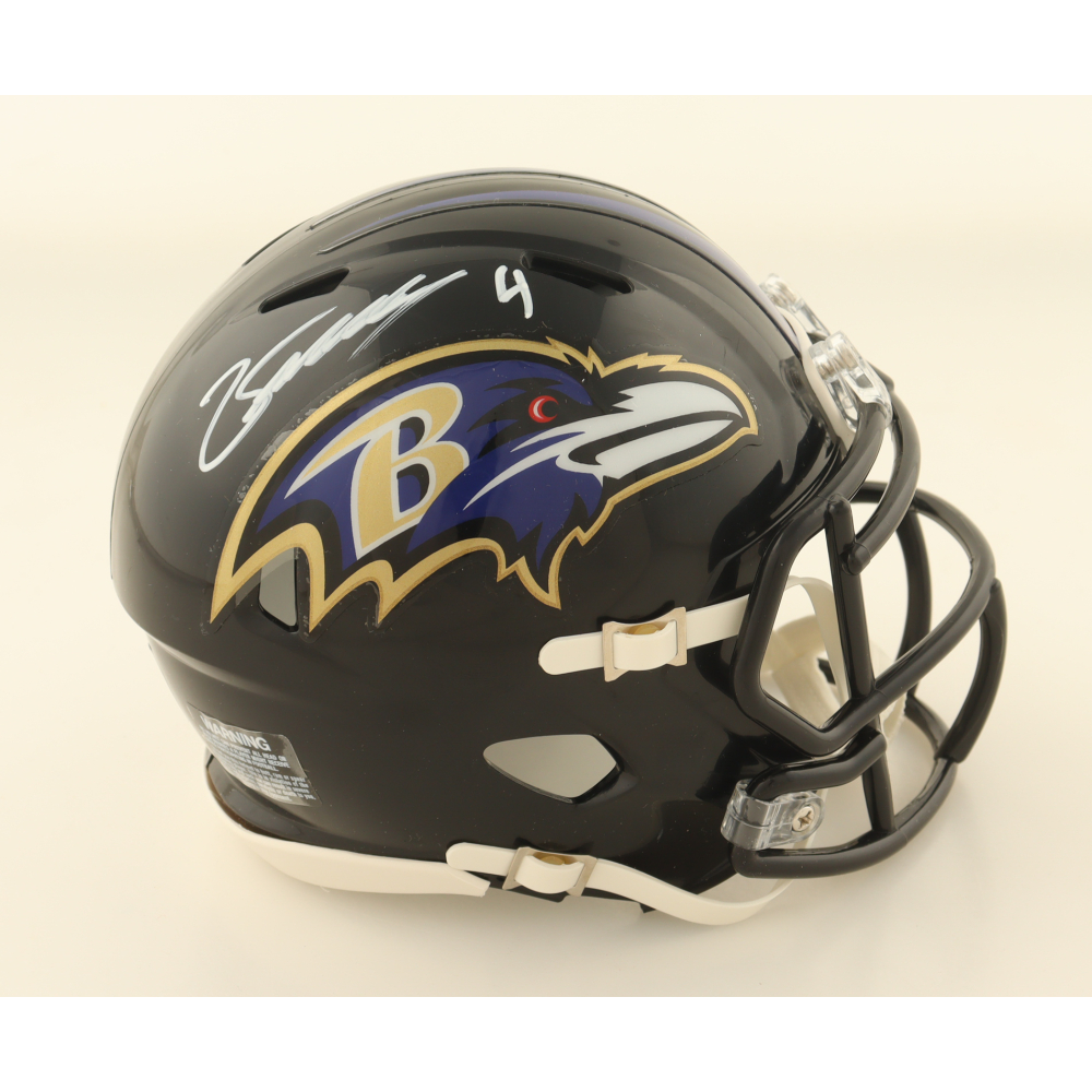 Zay Flowers Signed Ravens Speed Mini Helmet (Beckett) at PristineAuction.com