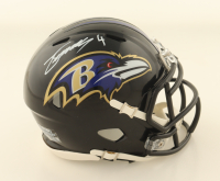 Zay Flowers Signed Ravens Speed Mini Helmet (Beckett) at PristineAuction.com