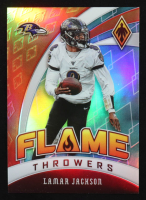 Lamar Jackson 2020 Panini Phoenix Flame Throwers Teal #17 #026/175 at PristineAuction.com