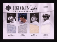 Billy Williams / Fergie Jenkins / Lou Brock / Yogi Berra / Joe DiMaggio / Lou Boudreau / Ted Williams / Ozzie Smith 2009 Ultimate Collection Legendary Eight Memorabilia #L8M7 #6/35 at PristineAuction.com