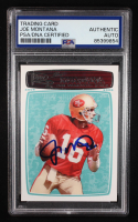 Joe Montana Signed 2008 Topps Rookie Progression #160 (PSA Authentic) at PristineAuction.com