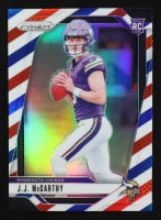 JJ McCarthy 2024 Panini Prizm Red White Blue #400 RC at PristineAuction.com