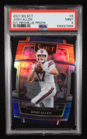 Josh Allen 2021 Select Prizm Red and Blue Die Cut #6 (PSA 9) at PristineAuction.com