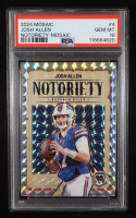 Josh Allen 2024 Panini Mosaic Notoriety Mosaic #4 (PSA 10) at PristineAuction.com