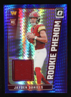 Jayden Daniels 2024 Donruss Optic Rookie Phenoms Blue Hyper #17 RC at PristineAuction.com