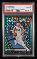 Luka Doncic 2020-21 Panini Mosaic Will to Win Mosaic Green #12 (PSA 10) at PristineAuction.com