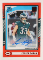Cooper DeJean 2024 Clearly Donruss Clearly Rated Rookie Autographs Red #72 #038/149 RC at PristineAuction.com