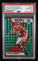 Patrick Mahomes II 2020 Panini Mosaic Mosaic Green #297 MVP (PSA 10) at PristineAuction.com
