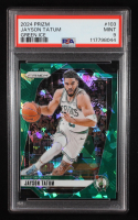 Jayson Tatum 2024-25 Panini Prizm Prizms Green Ice #103 (PSA 9) at PristineAuction.com
