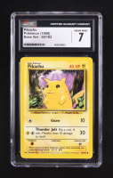 Pikachu (Yellow Cheeks) 1999 Pokemon Base Unlimited #58 COR (CGC 7) at PristineAuction.com