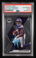 Justin Jefferson Signed 2020 Panini Mosaic #209 RC (PSA Authentic) at PristineAuction.com