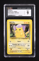 Pikachu (Yellow Cheeks) 1999 Pokemon Base 2 Unlimited #87 (CGC 9) at PristineAuction.com