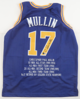 Chris Mullin Signed Career Highlight Stat Jersey (Beckett) at PristineAuction.com