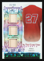 Mike Trout 2024 Leaf ITG Used Sports The Franchise Memorabilia Crystal Oil Spill #TFMT1 #21/60 at PristineAuction.com