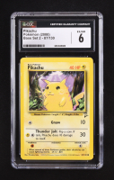 Pikachu 1999 Pokemon Base 2 Unlimited #87 (CGC 6) at PristineAuction.com