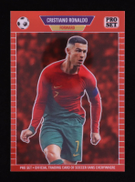 Cristiano Ronaldo 2024 Leaf Pro Set Metal National Convention Prismatic Red #PSB15 #3/5 at PristineAuction.com