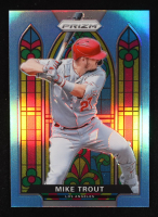 Mike Trout 2021 Panini Prizm Stained Glass Prizms Carolina Blue #1 at PristineAuction.com