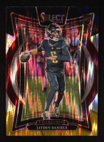 Jayden Daniels 2024 Select Prizm Black and Gold Shock #26 RC at PristineAuction.com
