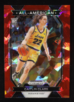 Caitlin Clark 2024-25 Panini Prizm Draft Picks All-American Prizms Red Ice #23 RC at PristineAuction.com