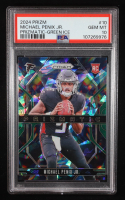 Michael Penix Jr. 2024 Panini Prizm Prizmatic Prizms Green Ice #10 RC (PSA 10) at PristineAuction.com