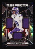 Justin Jefferson 2024 Panini Obsidian Trifecta Swatches #30 at PristineAuction.com