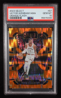 Victor Wembanyama 2023-24 Select Prizms Orange Flash #87 RC (PSA 10) at PristineAuction.com