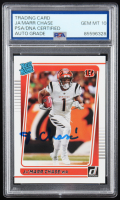 Ja'Marr Chase Signed 2021 Donruss #262 RR RC (PSA | Auto 10) at PristineAuction.com