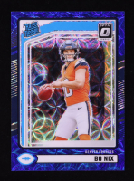 Bo Nix 2024 Donruss Optic Rated Rookies Preview Blue Scope #369 RC at PristineAuction.com