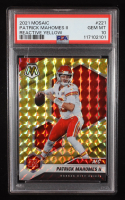 Patrick Mahomes II 2021 Panini Mosaic Mosaic Reactive Yellow #221 AFC (PSA 10) at PristineAuction.com