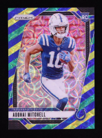 Adonai Mitchell 2024 Panini Prizm Prizms Choice Blue Yellow and Green #303 RC at PristineAuction.com