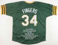Rollie Fingers Signed Career Stat Jersey (Beckett) at PristineAuction.com