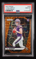 JJ McCarthy 2024 Panini Prizm Prizms Lazer #400 RC (PSA 10) at PristineAuction.com