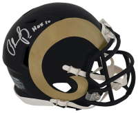 Orlando Pace Signed Rams Throwback Alternate Speed Mini Helmet Inscribed "HOF 16" (Schwartz) at PristineAuction.com