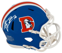 Jake "The Snake" Plummer Signed Broncos Throwback Alternate Speed Mini Helmet (Schwartz) at PristineAuction.com