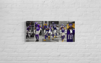 Justin Jefferson Vikings Custom 12x30 Canvas at PristineAuction.com
